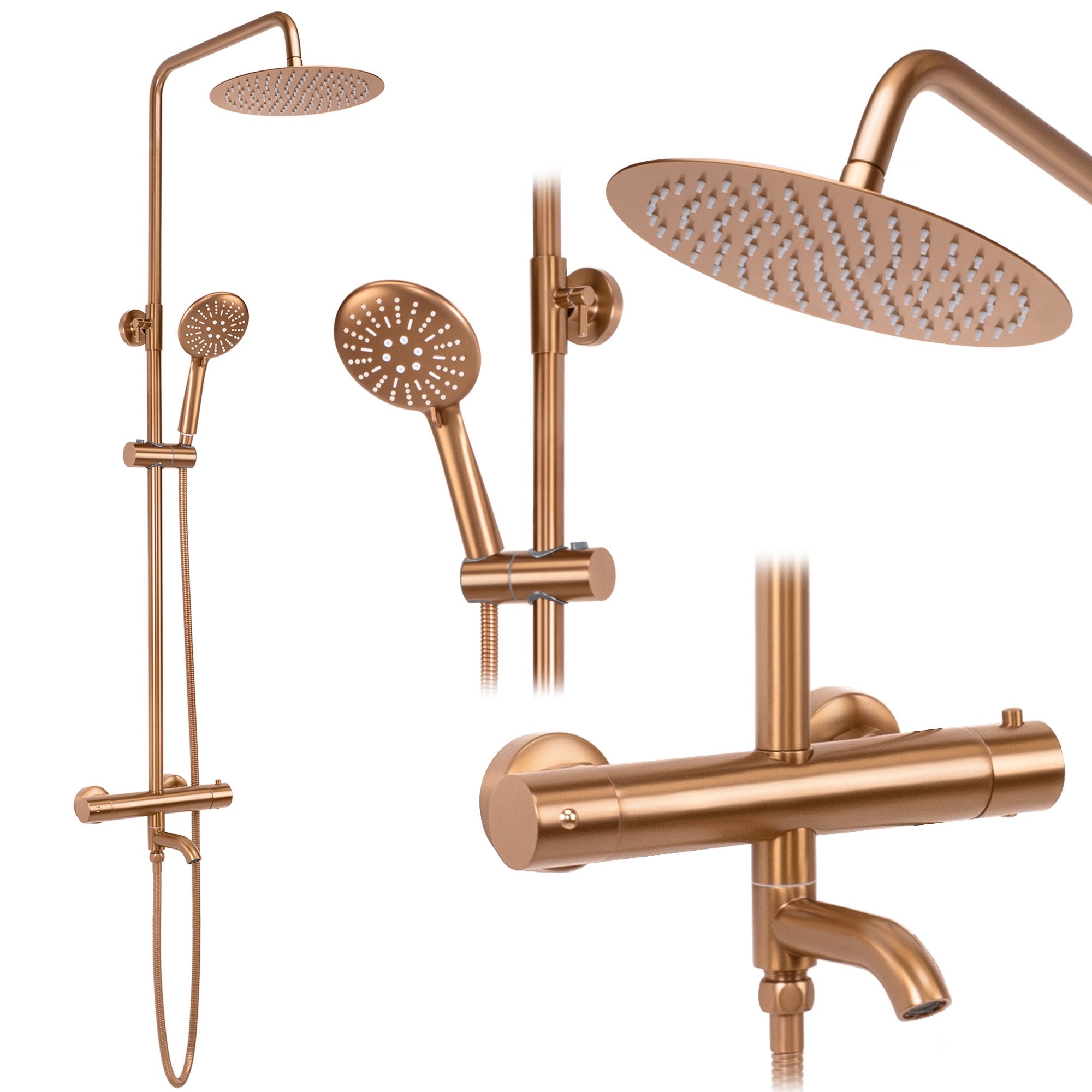 Sprchový set s termostatem REA LUNGO Copper Brush  1