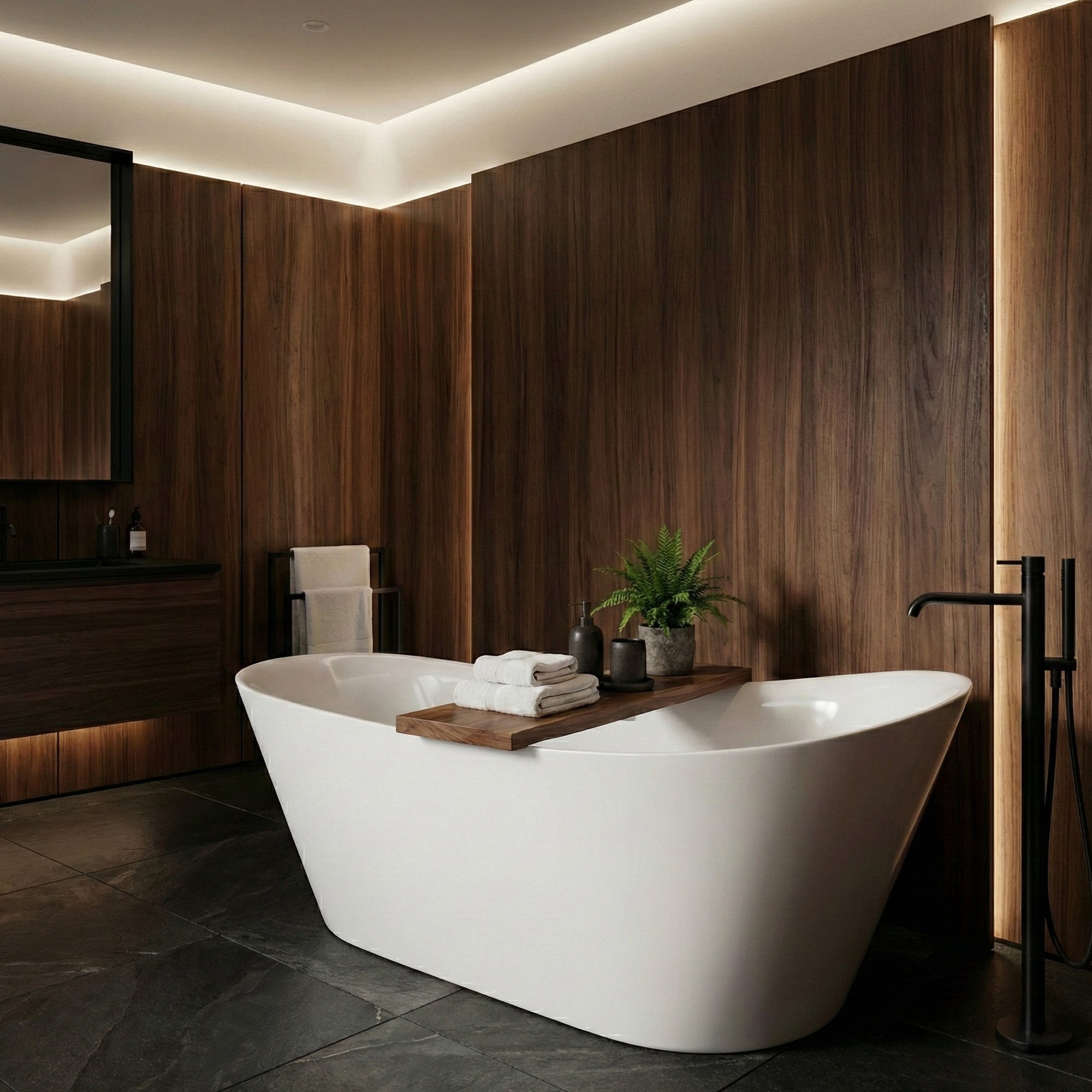 Volně stojící akrylátová vana Lusso Slim 170  3