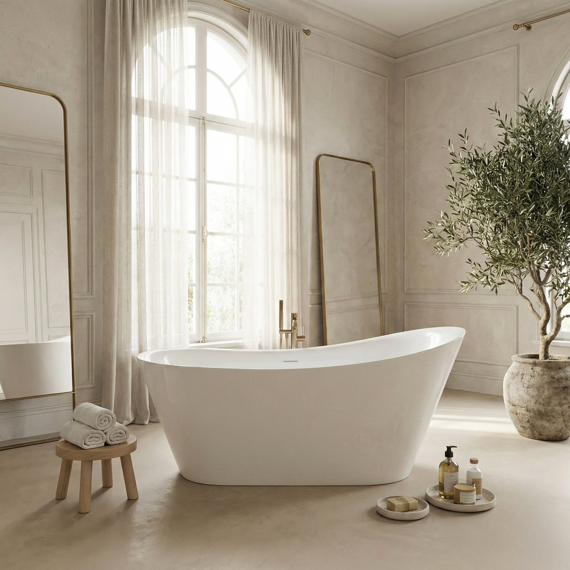 Volně stojící akrylátová vana Lusso Slim 170  4