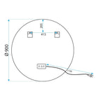 Zrcadlo LED 100cm MMJ BRUSH GOLD  10