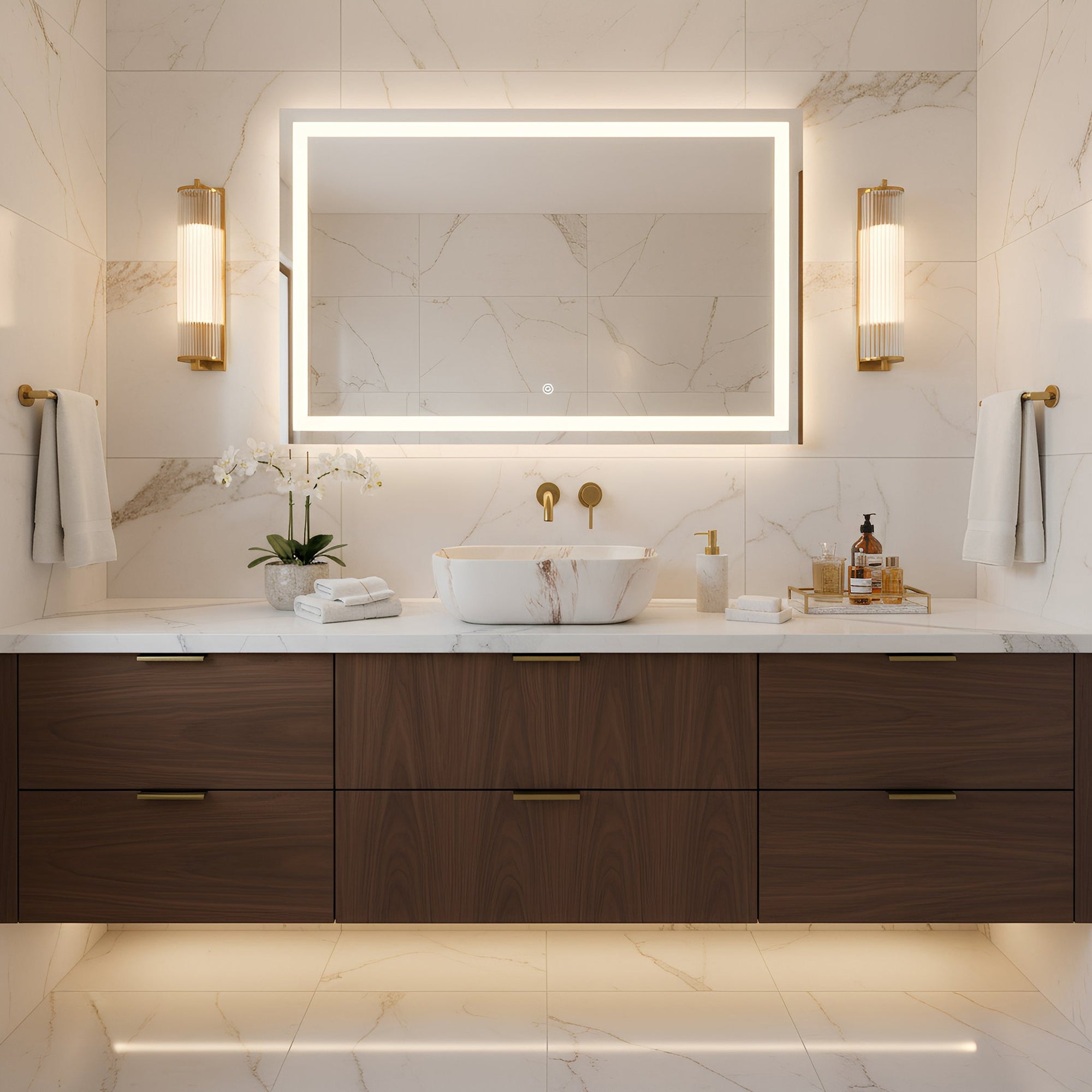 Umyvadlo na desku Rea Belinda Marrone Matt  3