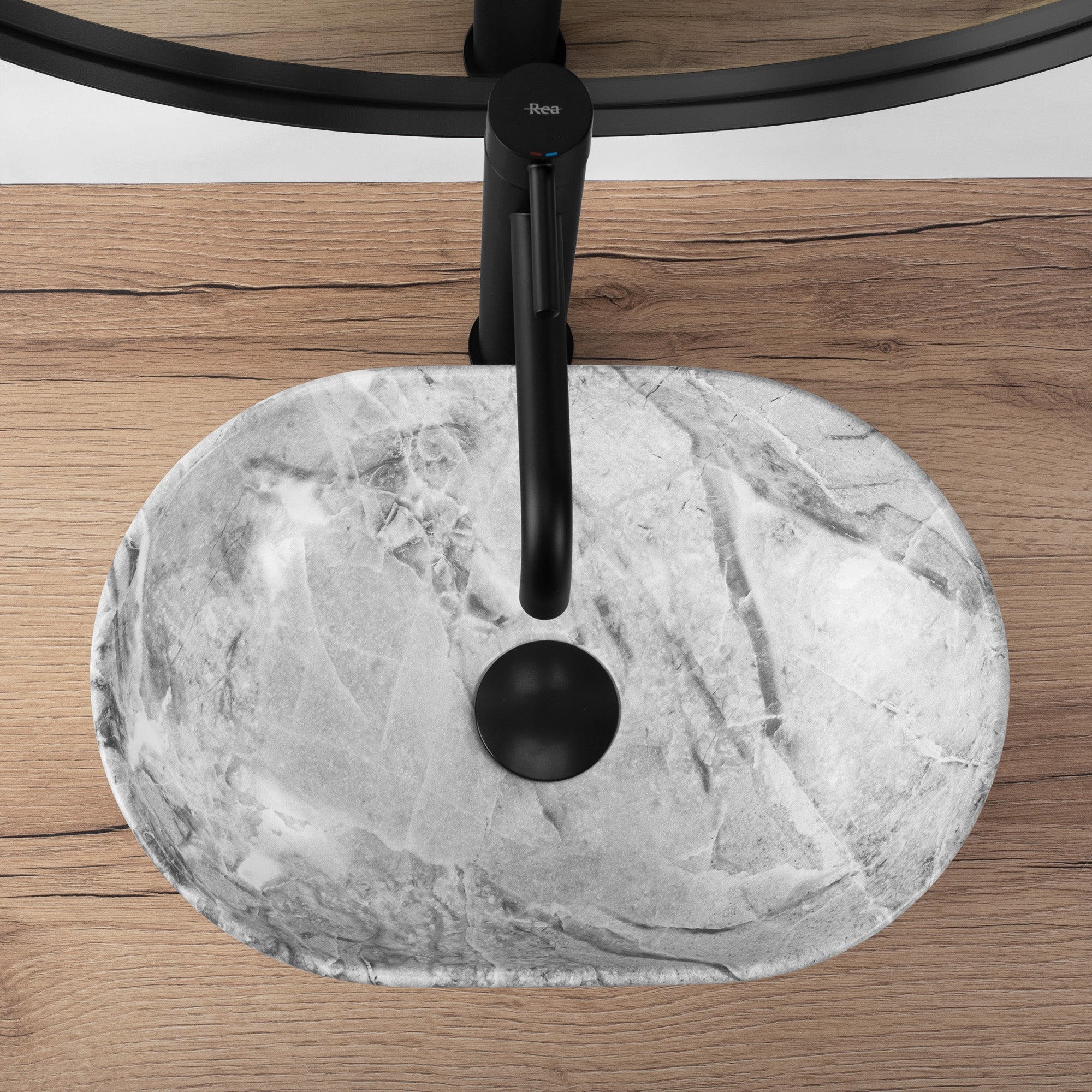Umyvadlo na desku Rea AMELIA MINI STONE MATT  4
