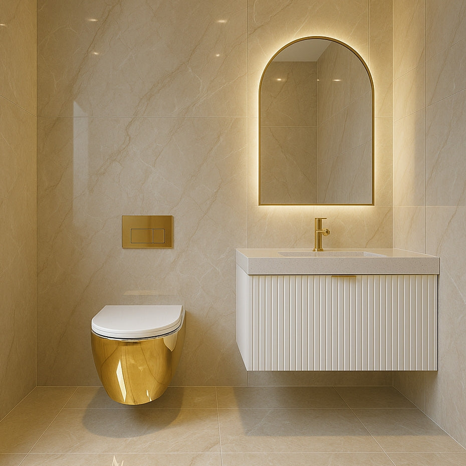 Závěsná WC mísa Rea Carlo Mini Tornado NF WHITE GOLD  6