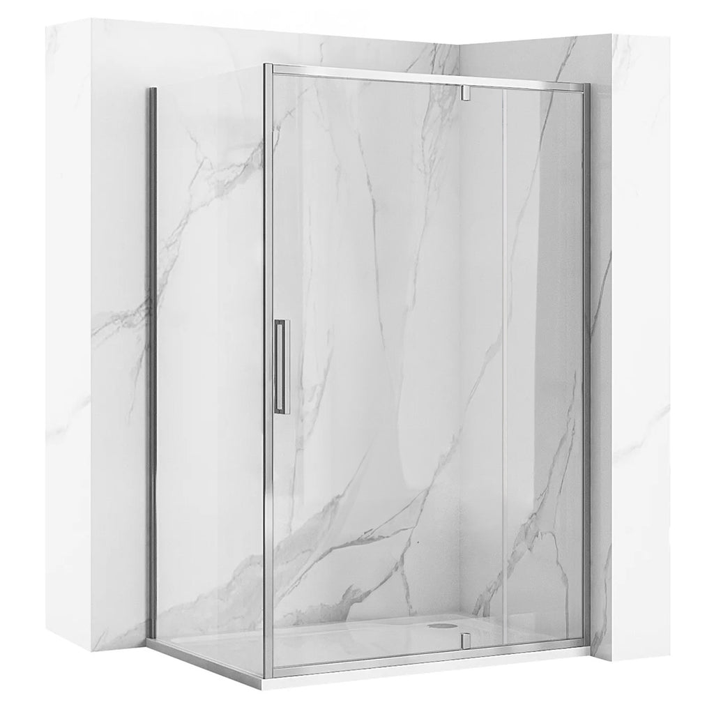 Sprchová kabina REA Rapid Swing Chrom Dveře: 100 x Sprchová zástěna: 80 2