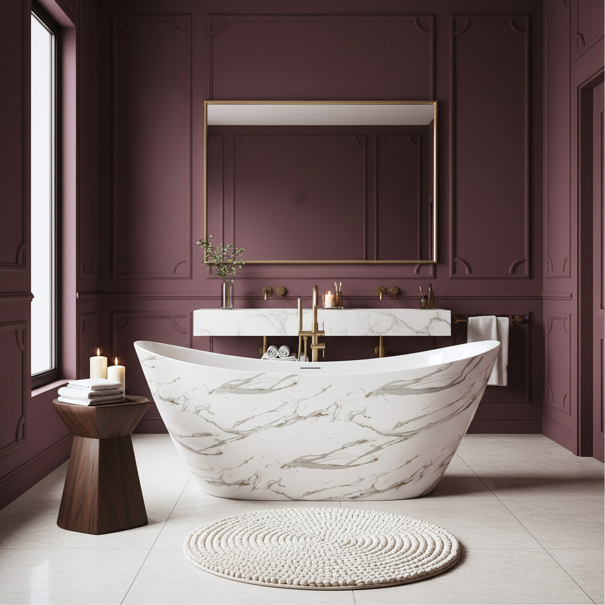 Volně stojící akrylátová vana Ferrano Slim Nature 170  3