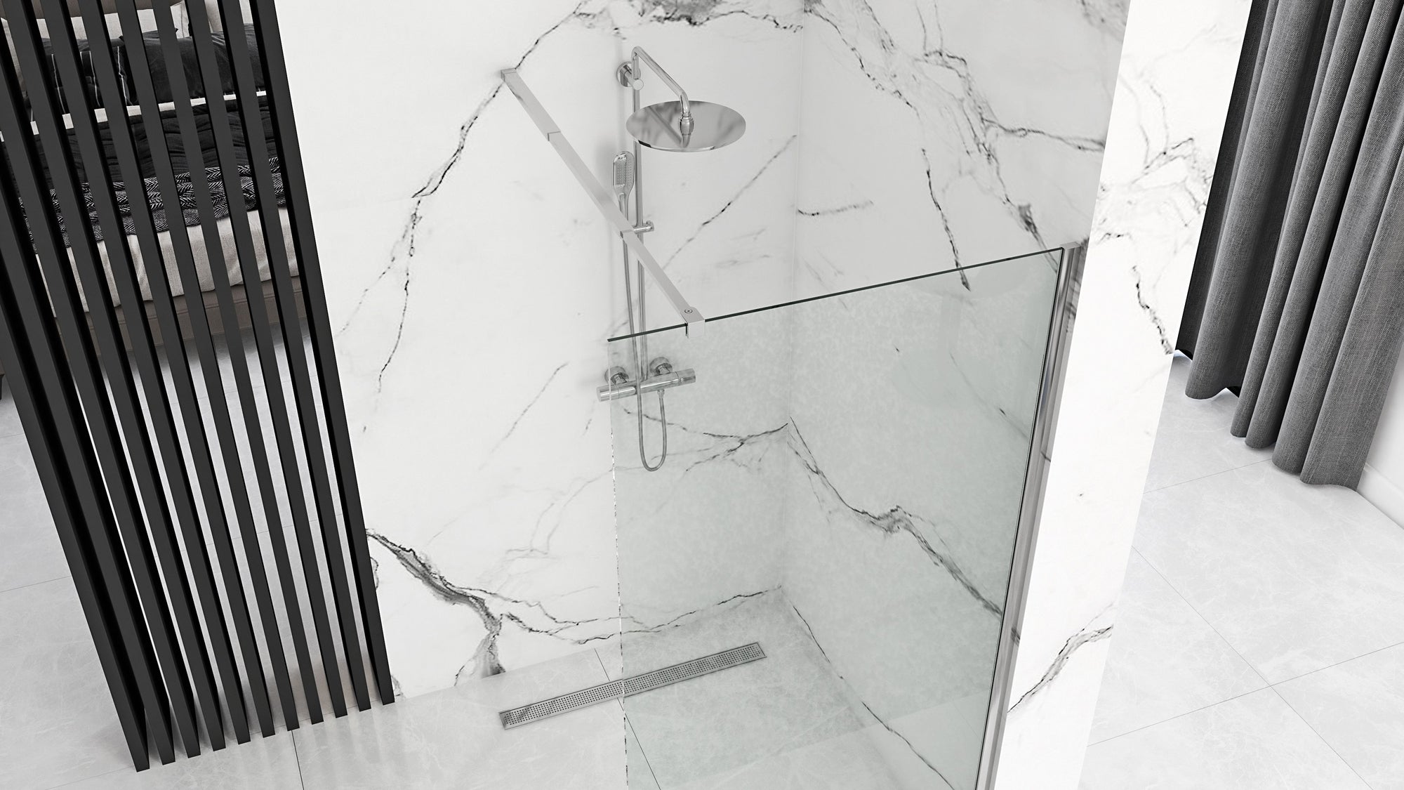 Sprchová zástěna Rea Aero N 80 Transparent  6