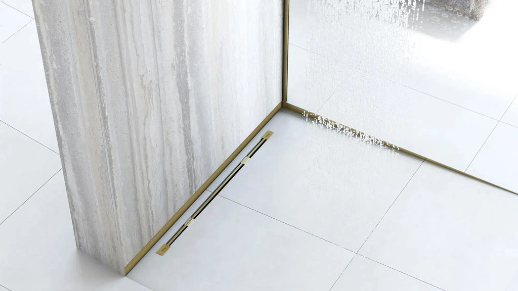 Přední lišta sprchové vaničky 130 cm broušená zlatá  7