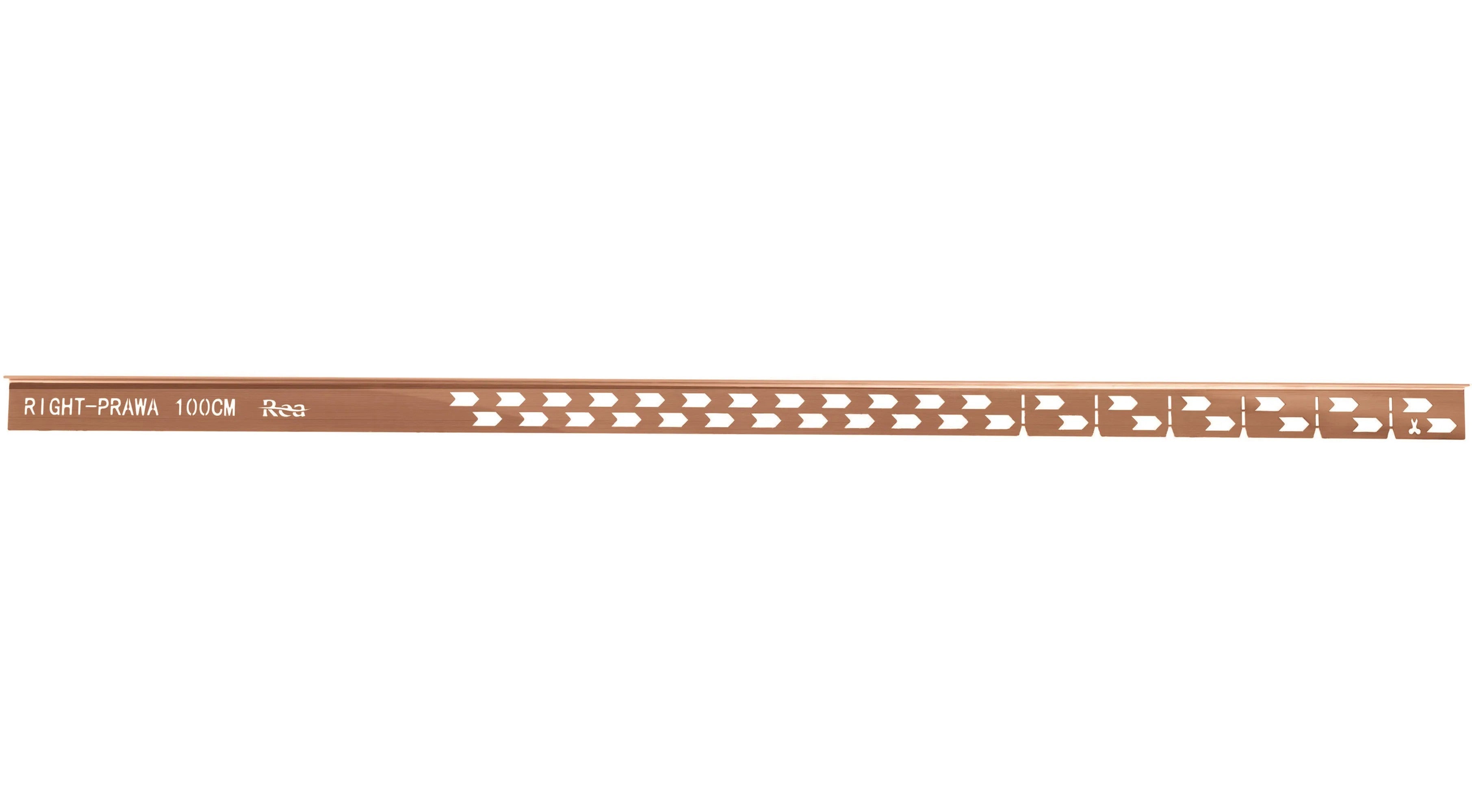Spádová lišta sprchové vaničky 100cm Brush Copper vlevo 7