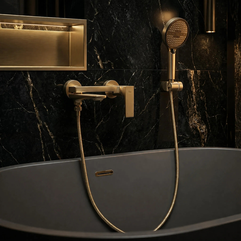 Koupelnová baterie PREMIUM REA Prime Gold Brush  7