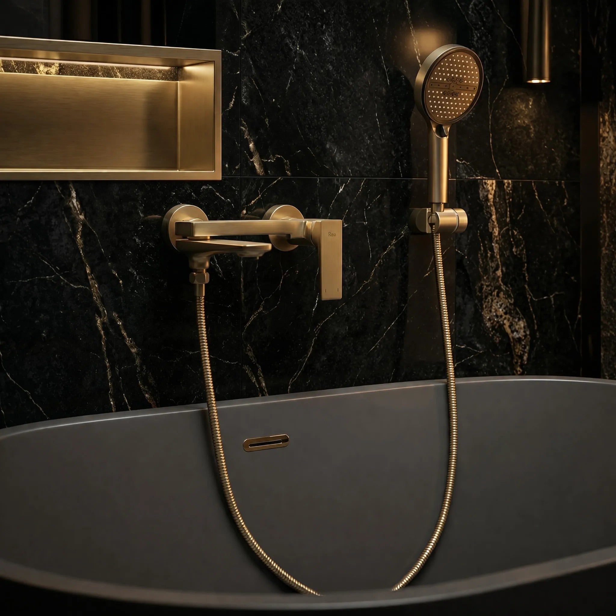 Koupelnová baterie PREMIUM REA Prime Gold Brush  7