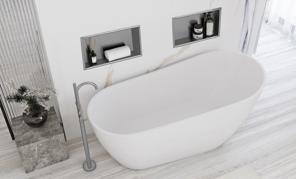 bathroom shelf 30x45 steel brush  7