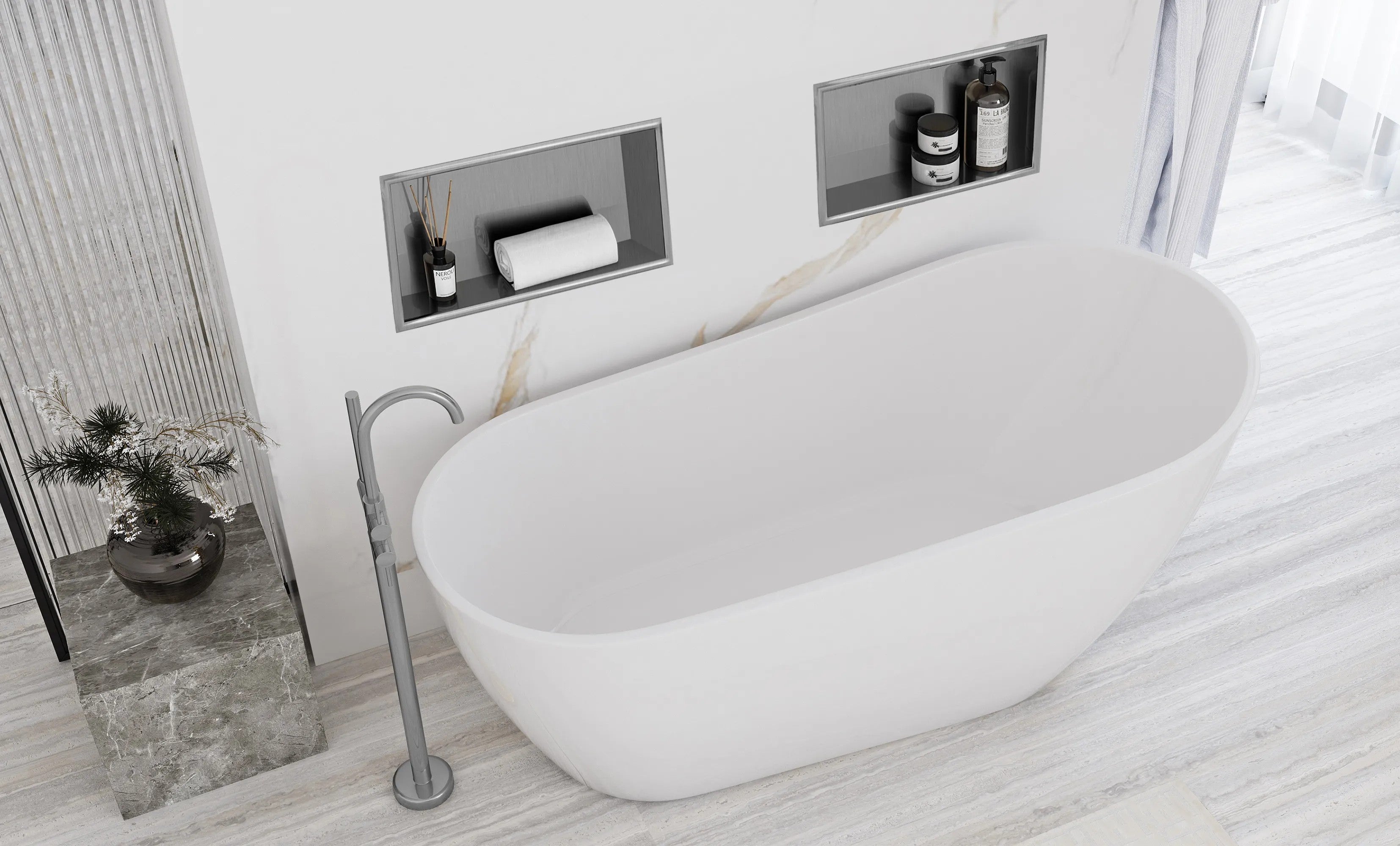 bathroom shelf 30x45 steel brush  7