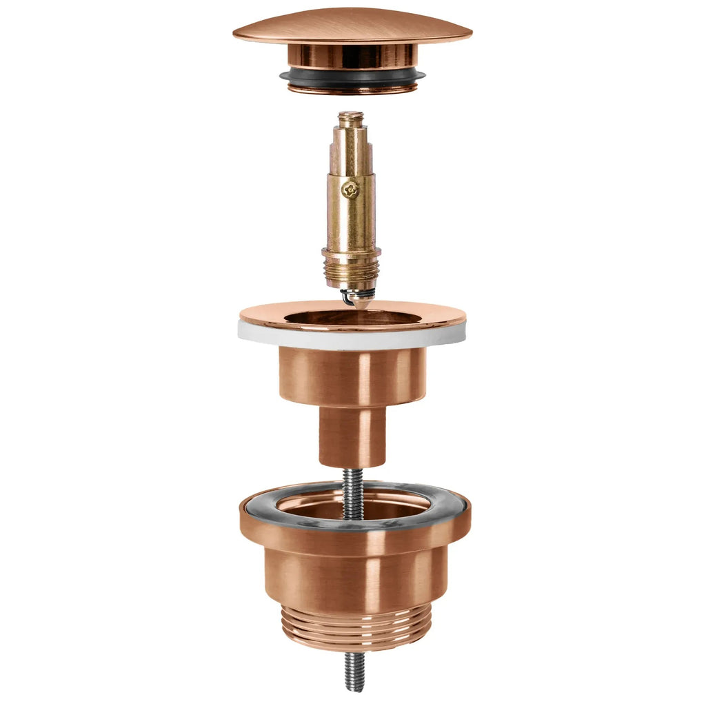 Umyvadlový sifon s univerzální výpustí click-clack - REA COPPER MAT  7