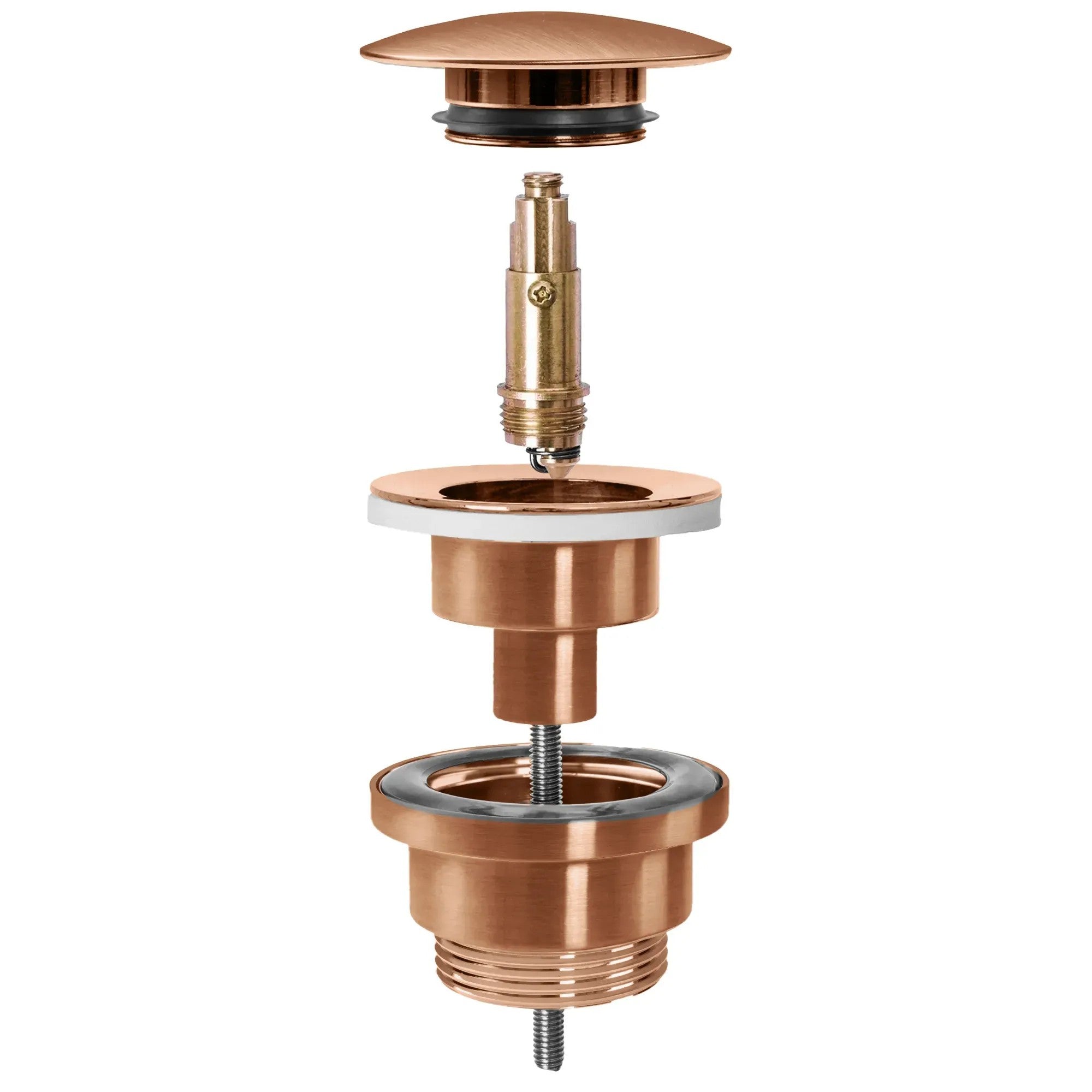 Umyvadlový sifon s univerzální výpustí click-clack - REA COPPER MAT  7
