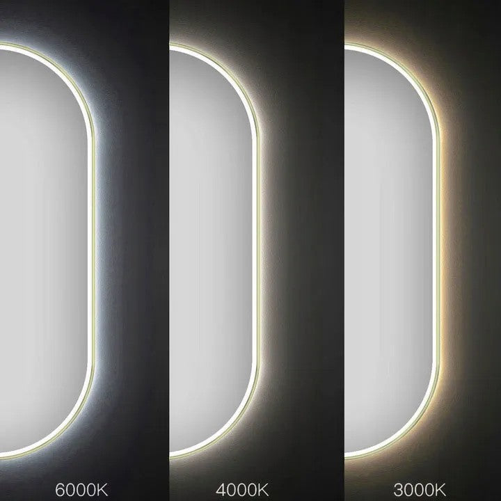 Zrcadlo LED OVL 50x100cm Gold  7