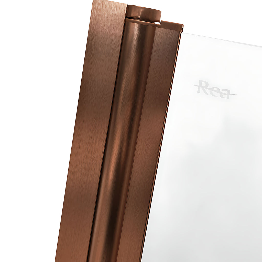 Skládací vanová zástěna REA AGAT-2 100 Brush Copper  9