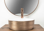 Umyvadlo na desku Rea Sami Brush Rose Gold  3