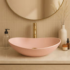 Umyvadlo na desku REA ROYAL Powder Pink Matt  6