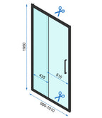Sprchový kout REA Rapid Slide Dveře: 140 x Sprchová zástěna: 80 6