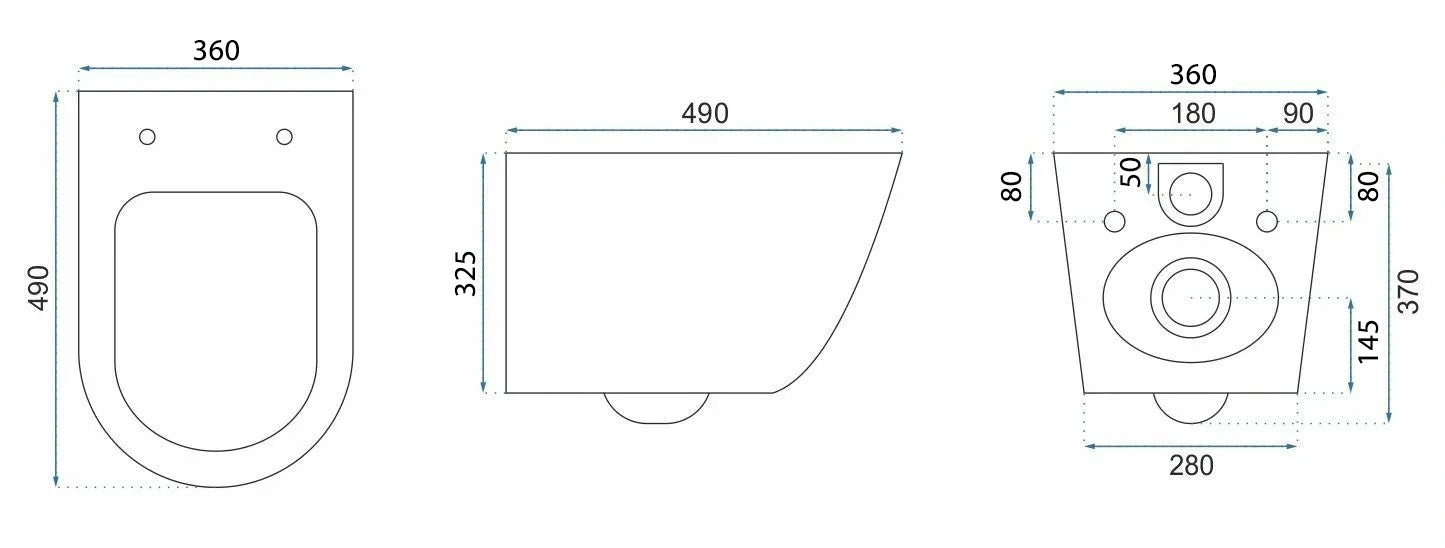 Závěsná WC mísa Rea Carlo Mini Tornado Black Brush Gold  8