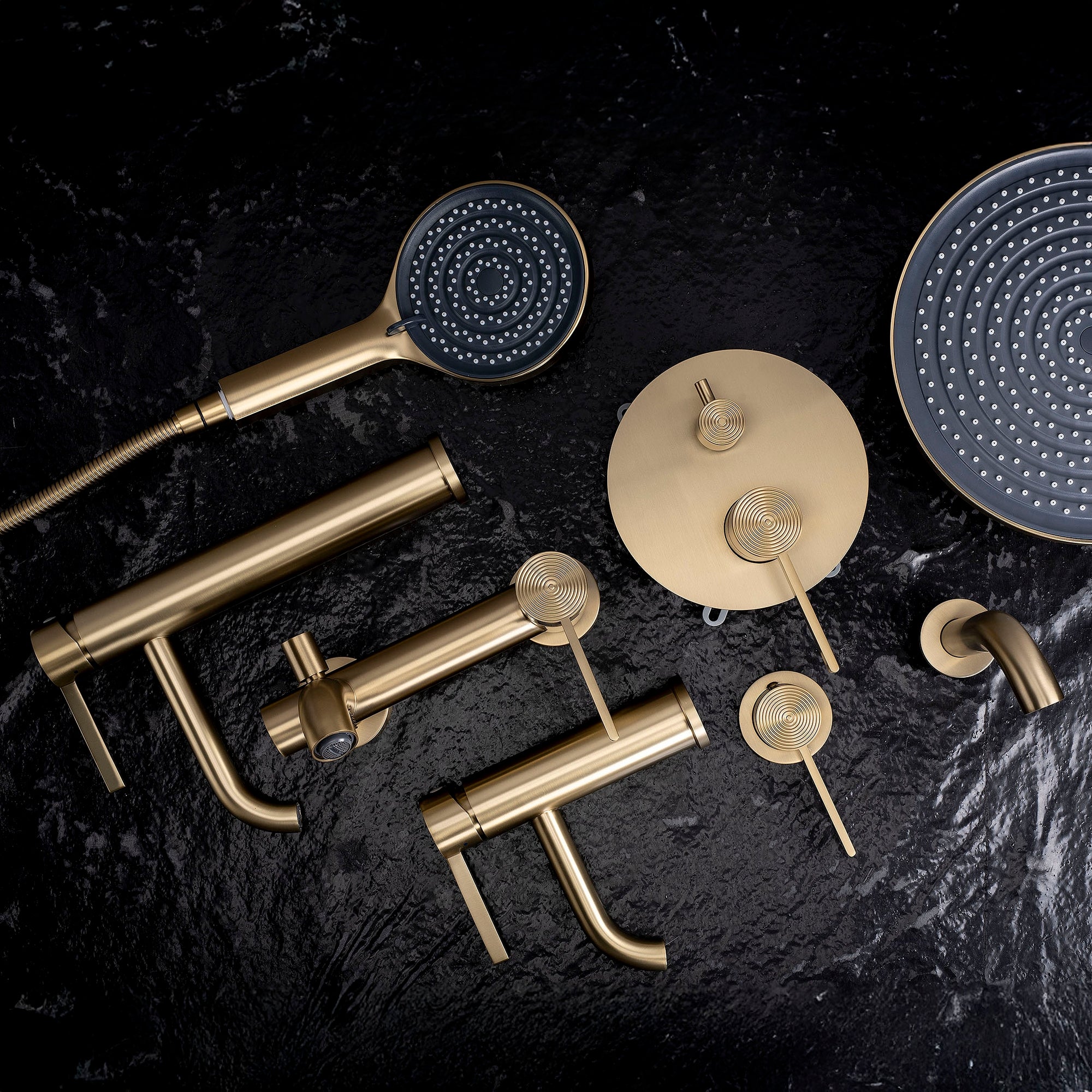 Podomítková sprchová sada Rea Foster Brush Gold + BOX  3