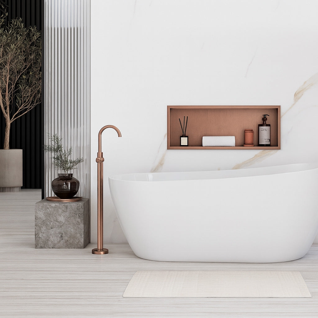 bathroom shelf 30x60 brush copper  5