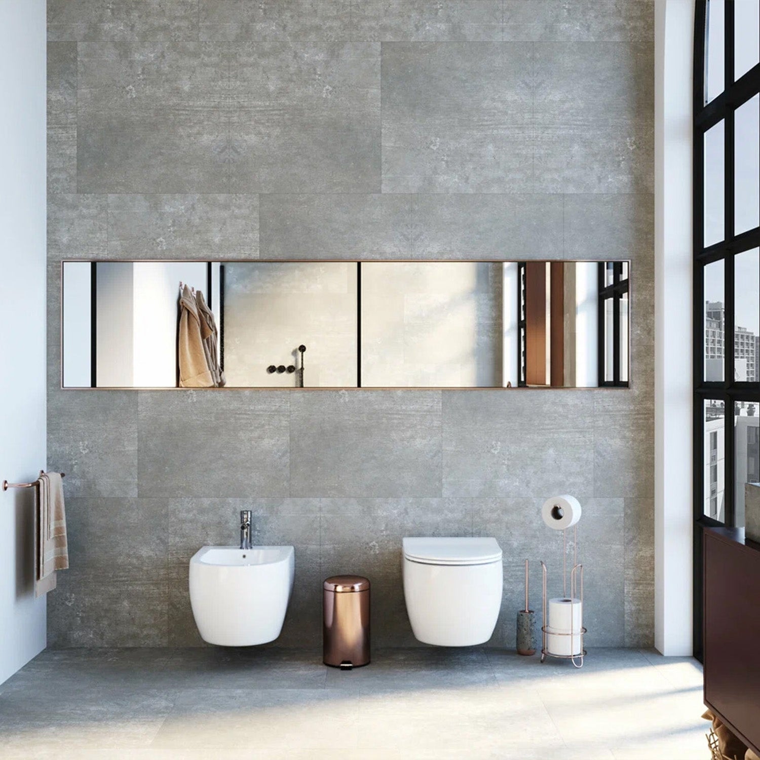 Sada závěsné WC mísy REA CARLO Flat Mini Rimless + závěsného Bidetu REA CARLO Mini  7