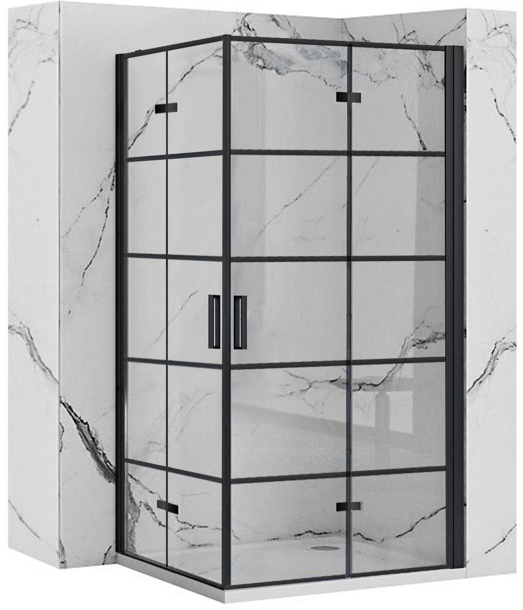 Sprchová kabina Rea Molier Black Double 80x90  1
