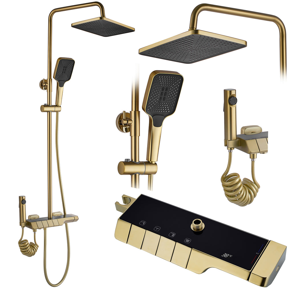 Sprchový set s termostatem REA ROB Gold Brush  1