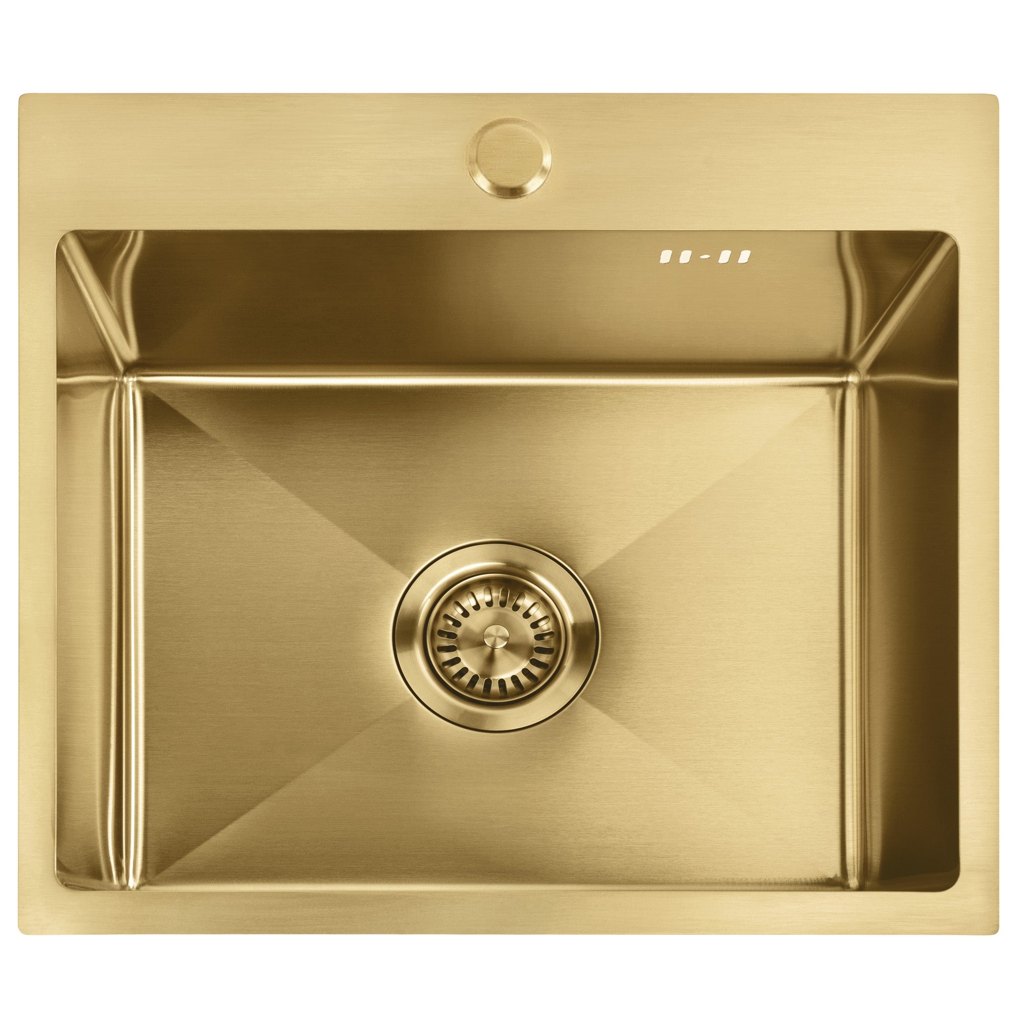 Ocelový dřez Leo 50 BRUSH GOLD bez kuchyňské baterie 2