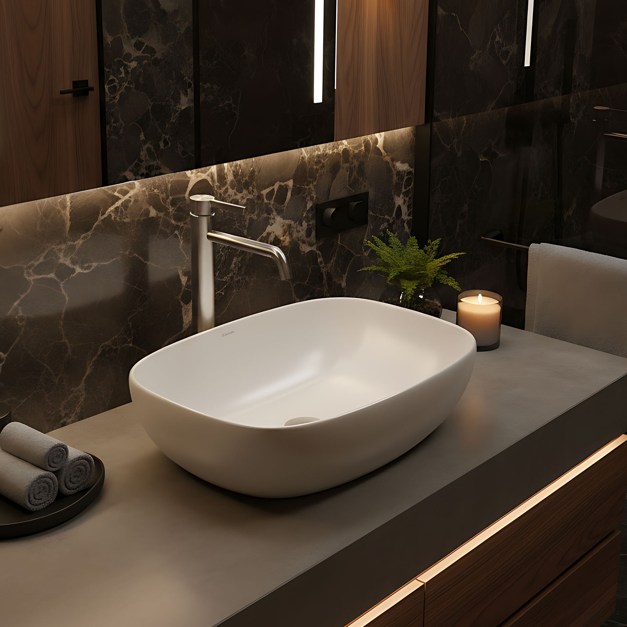 Umyvadlová baterie REA Foster Brush Nickel High  10