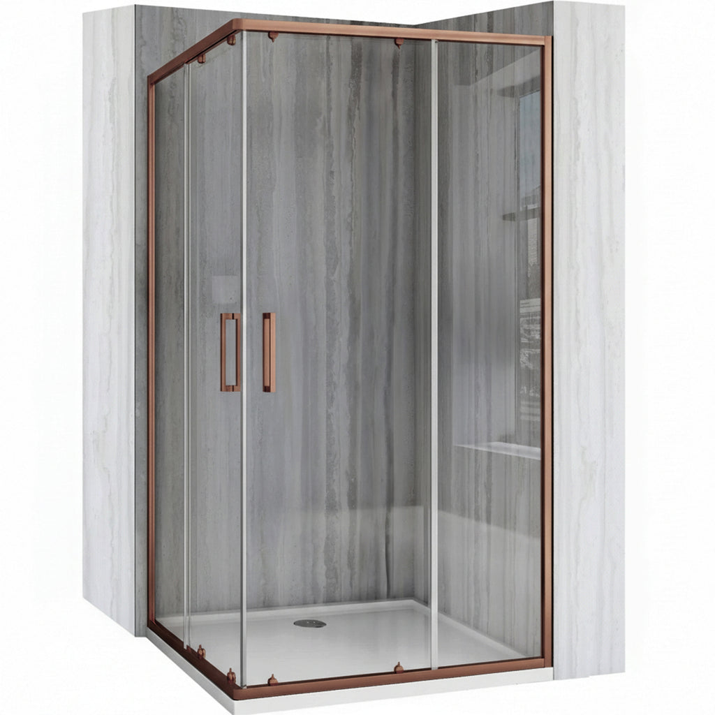 Sprchový kout REA City 80x100 Brush Copper Se sprchovou vaničkou Savoy 2