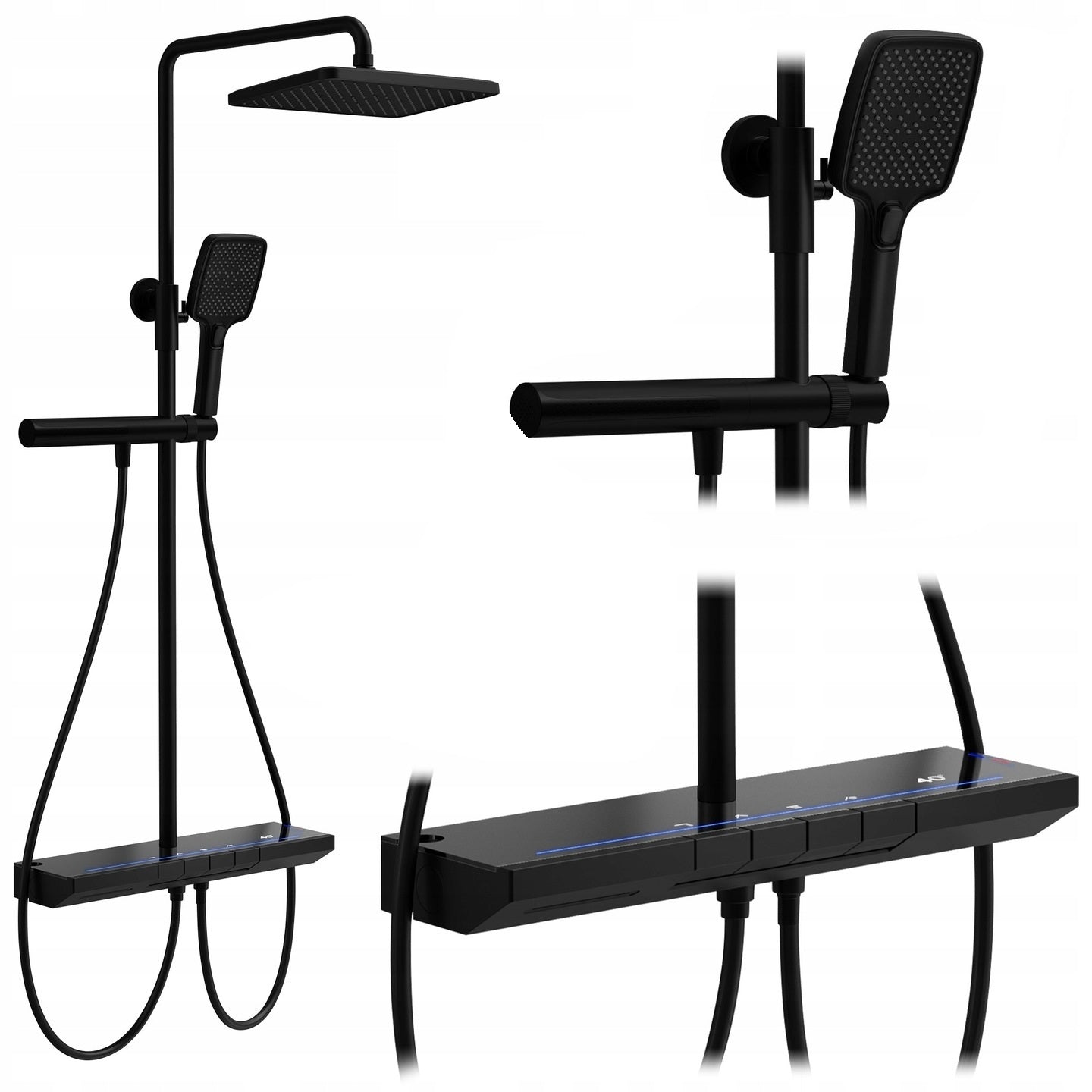 Sprchový set s termostatem REA Pedro Black  1