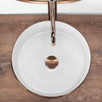 Umyvadlo na desku Rea Sami Brush Rose Gold  4