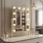 Zrcadlo LED HOLLYWOOD L.Gold 30x40  3