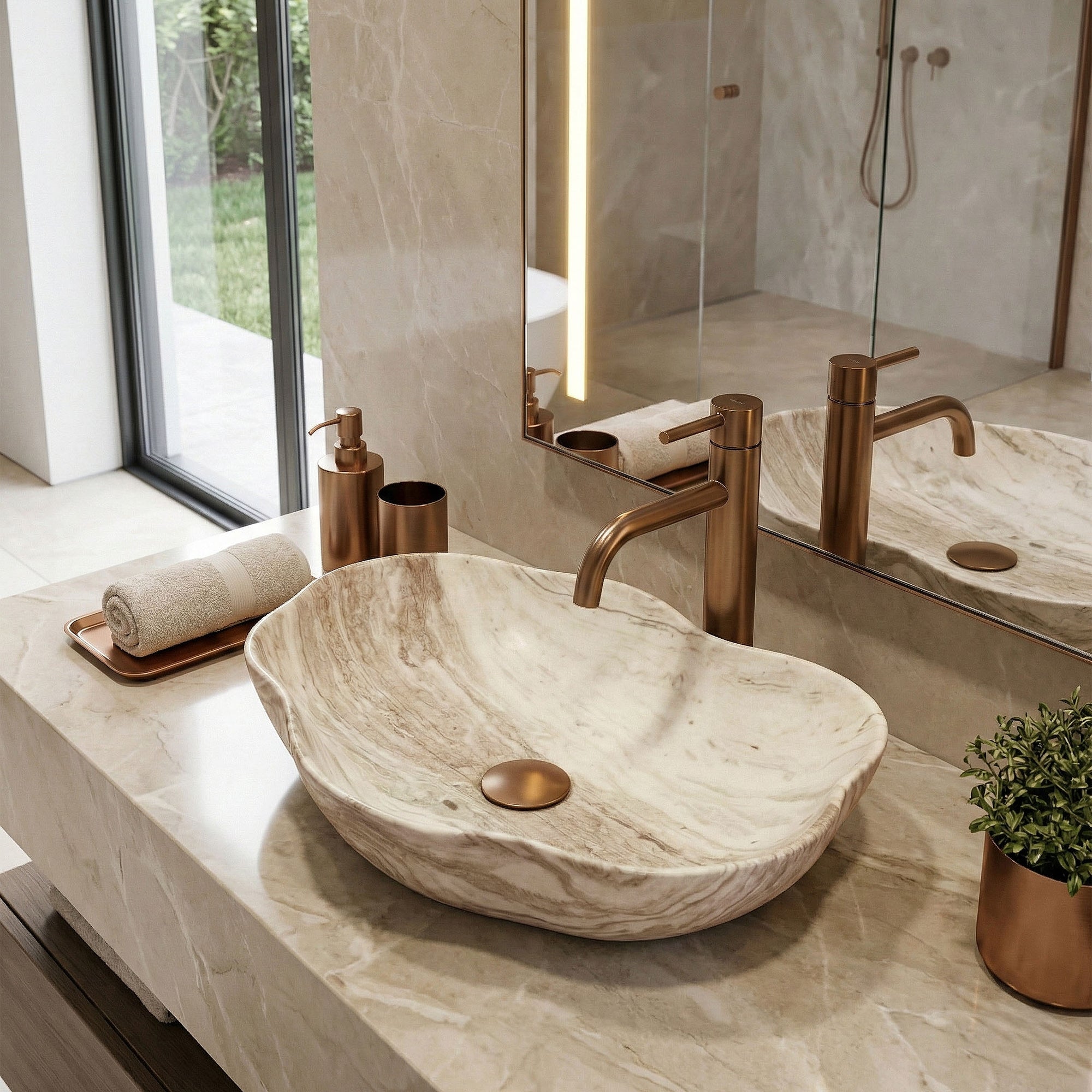 Umyvadlo na desku REA Pearl Saturn  2