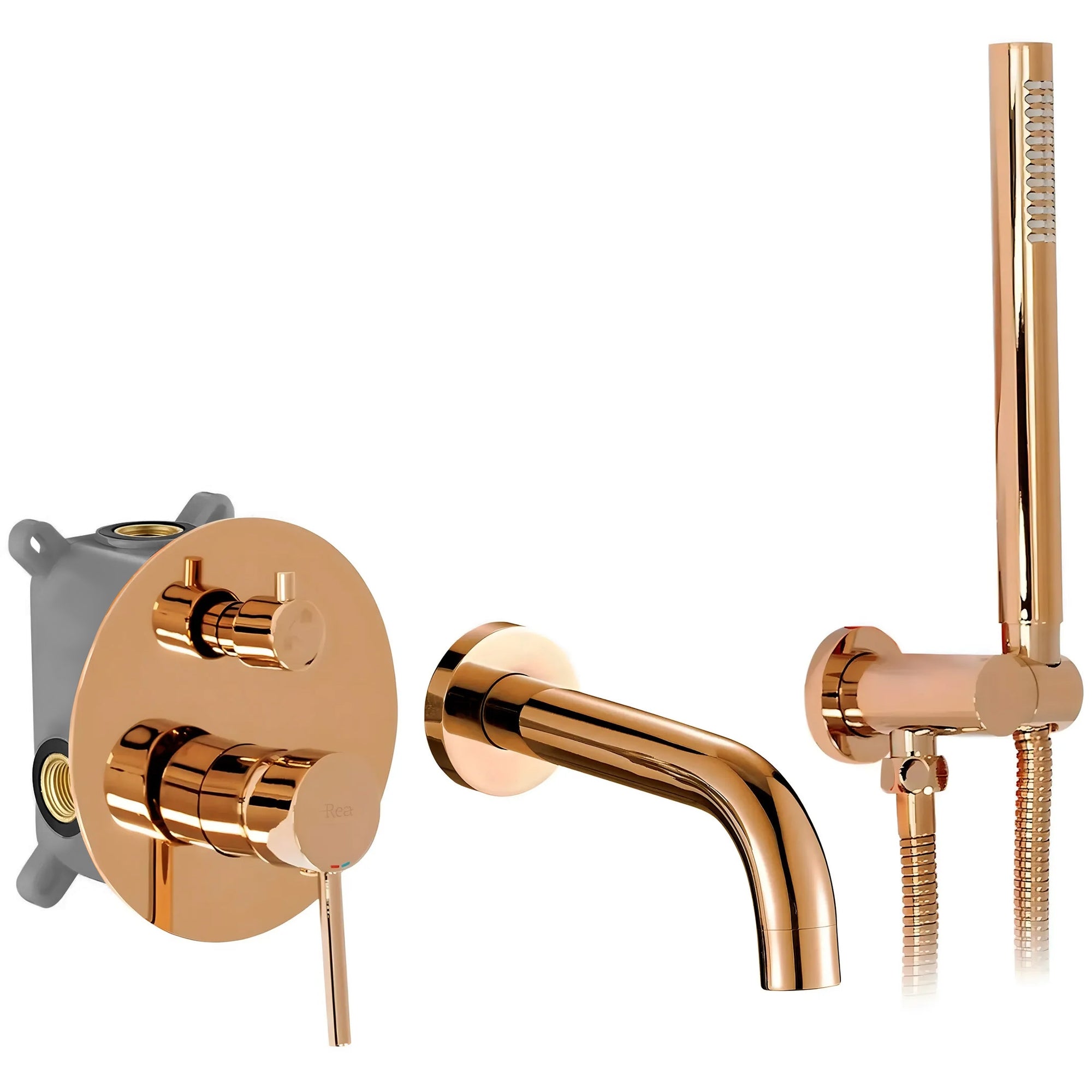 Podomítková vanová baterie REA LUNGO Copper + BOX  1
