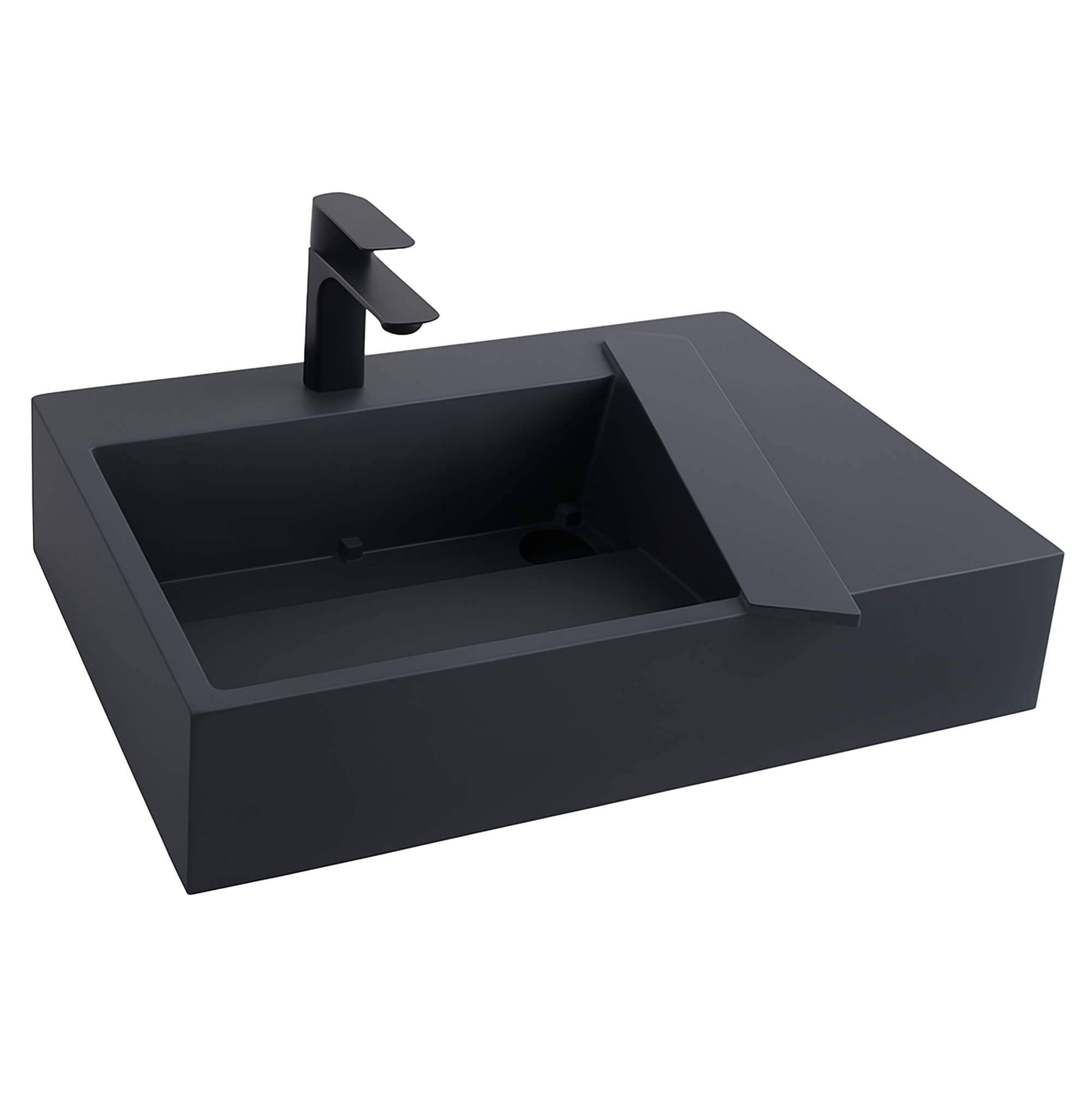 Umyvadlo REA  Archi 75 CM Grey MATT na desku - konglomerát  5