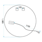 Zrcadlo LED 90cm HZJ090  10