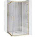 Sprchový kout REA City 80x100 Brush Gold Se sprchovou vaničkou Savoy black 1
