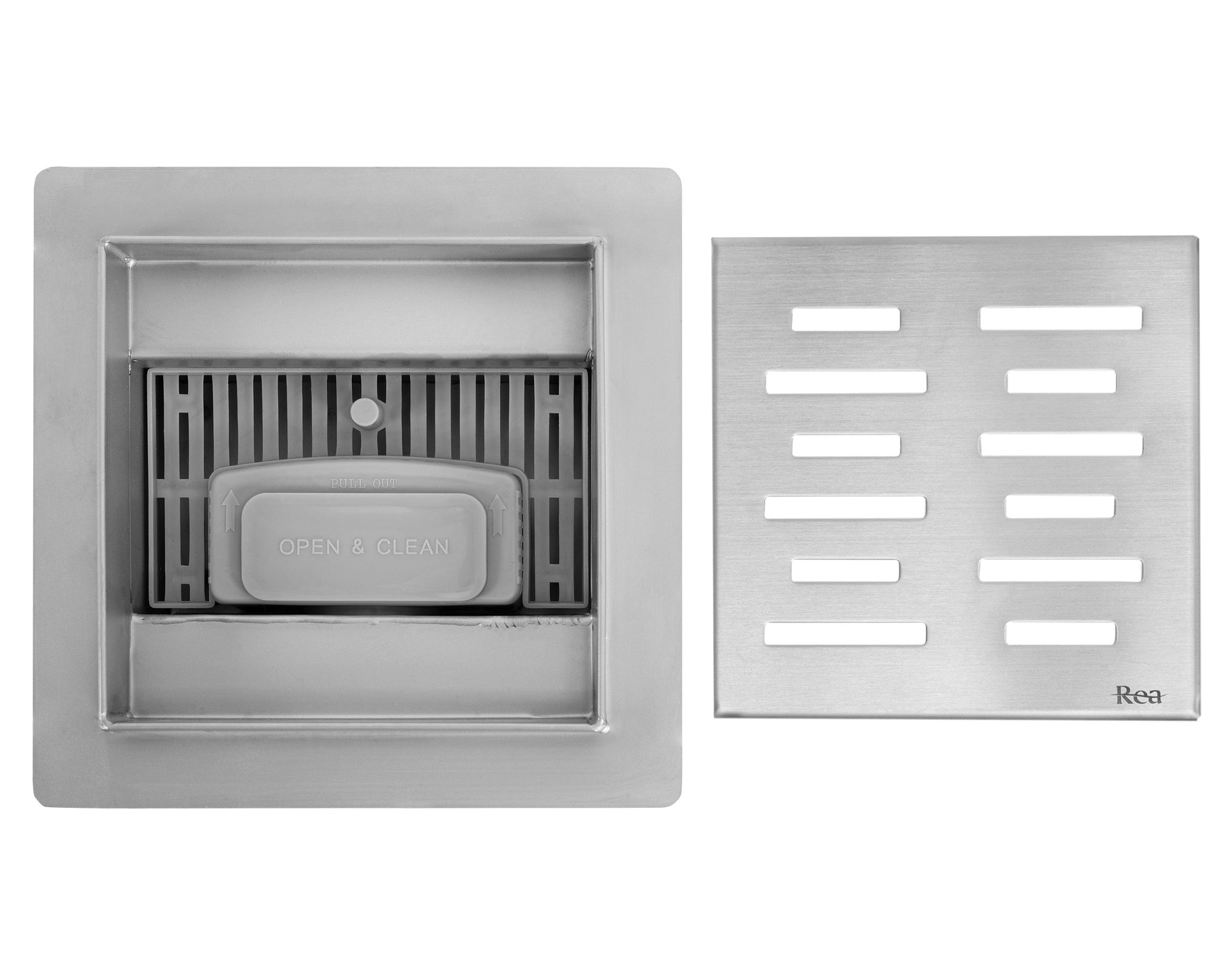 Odtokový žlab REA LINE Nickel Brush 12x12  3