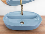 Umyvadlo na desku REA Aura 61 L.Blue Shiny  3