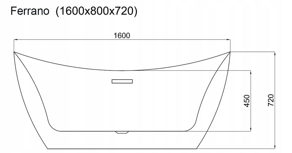 Volně stojící vana REA FERRANO 160 cm  9