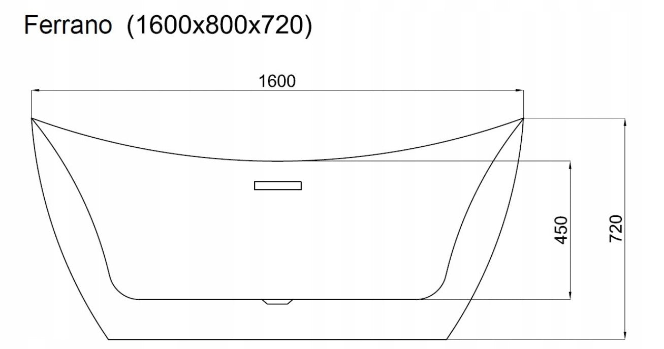 Volně stojící vana REA FERRANO 160 cm  9