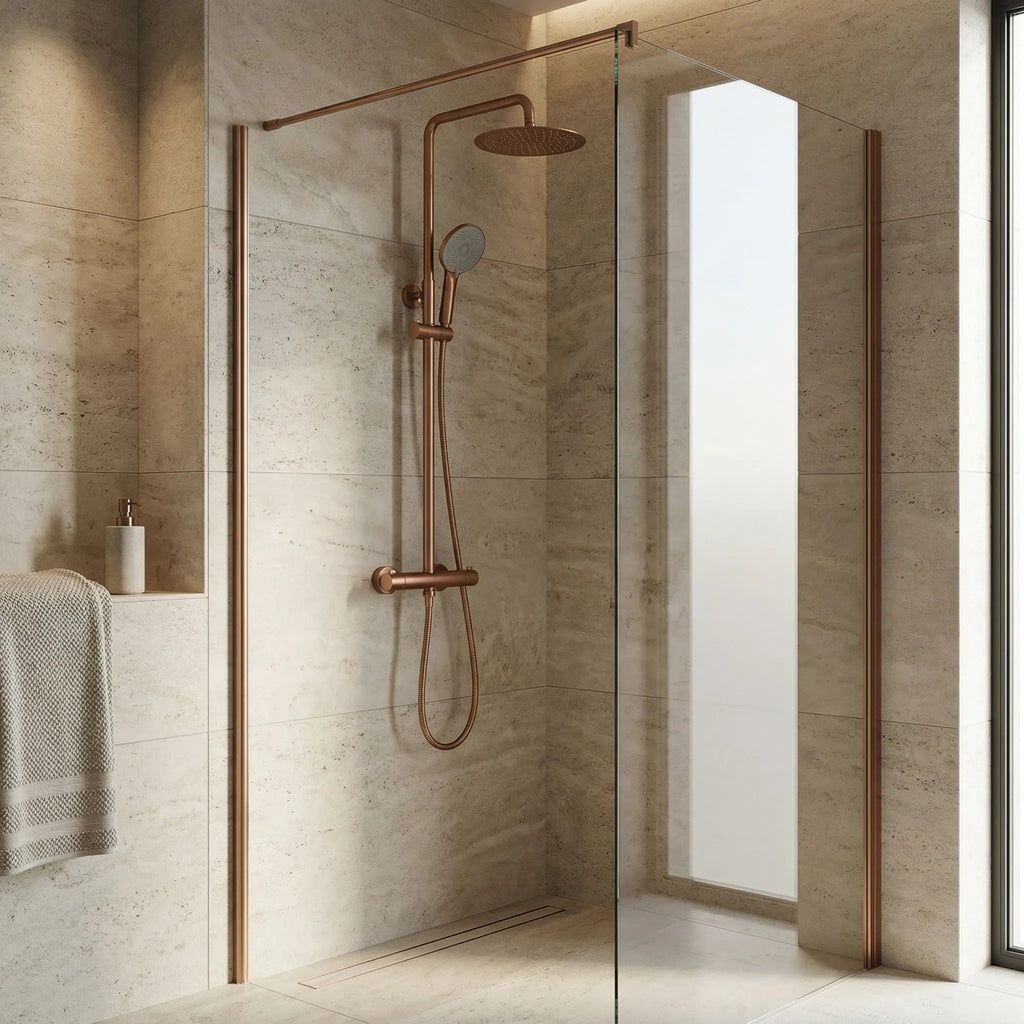 Sprchová sada bez výtoku s termostatem Rea Lungo Copper Brush  8