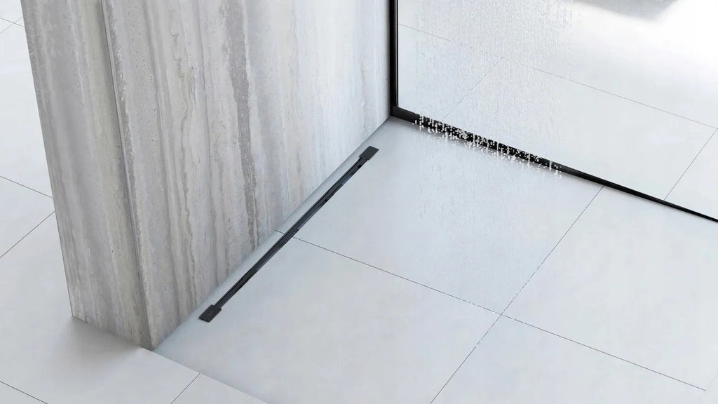 Spádová lišta sprchové vaničky 100cm Černá vpravo 8