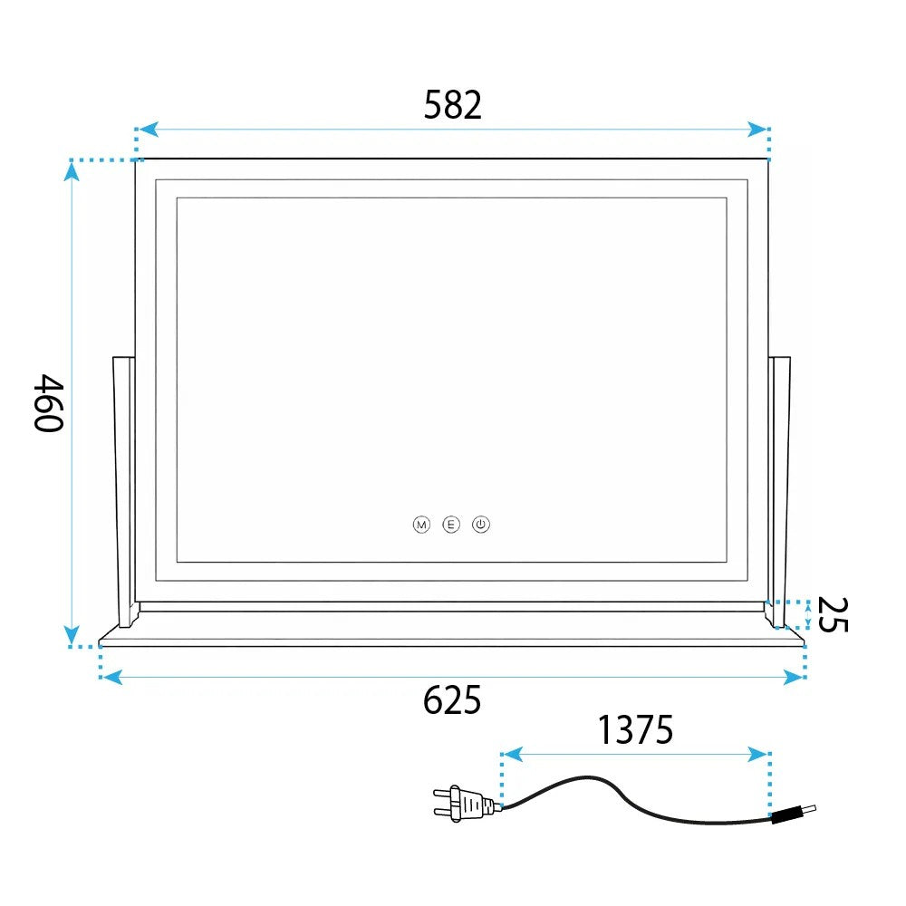 Zrcadlo LED STUDIO White 58x45  8
