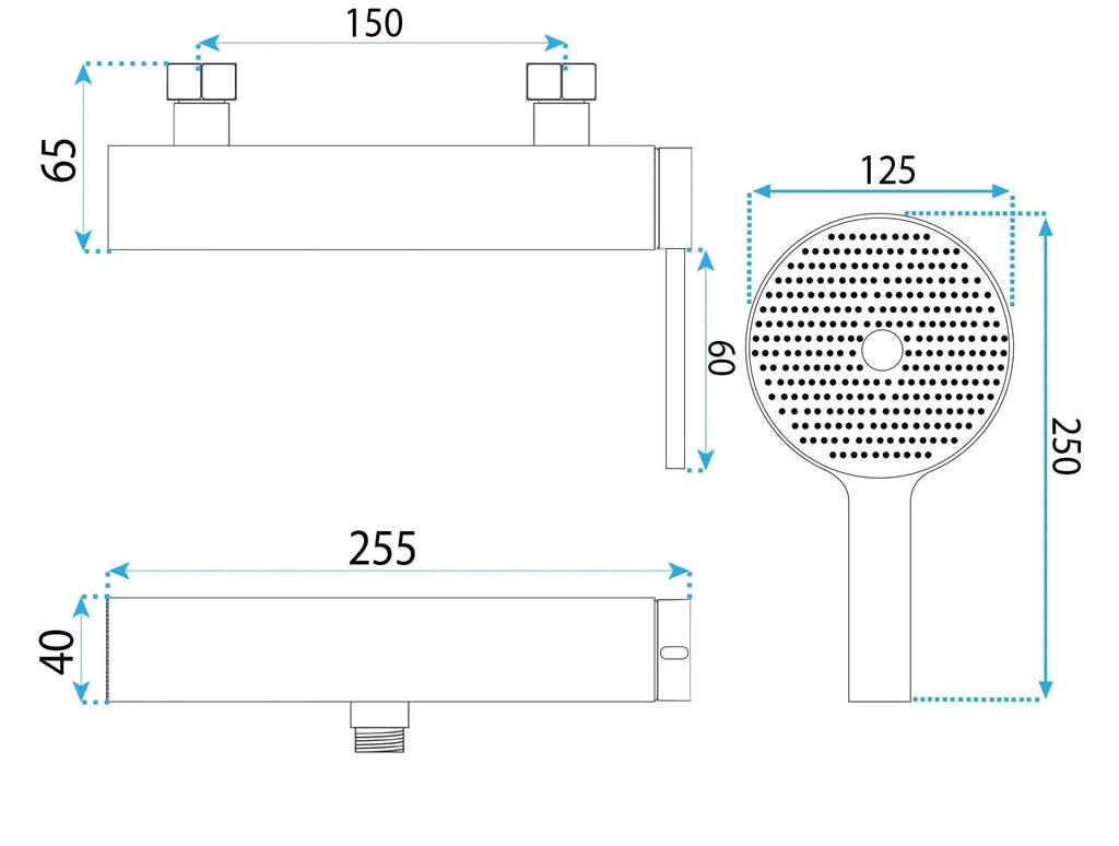 Sprchová baterie REA Rivo Brush Copper  8