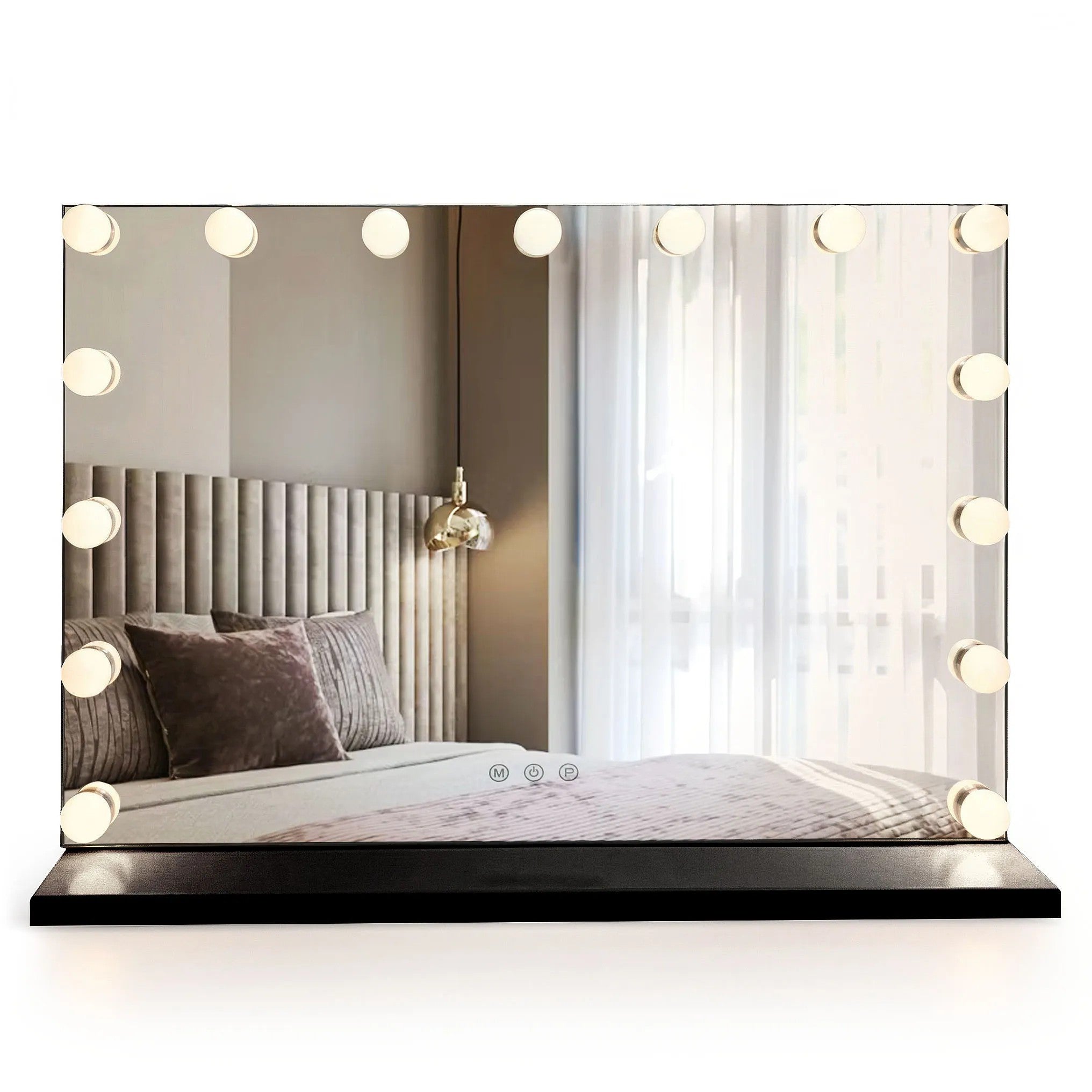 Zrcadlo LED HOLLYWOOD Black 80x60  8