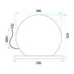 Zrcadlo LED HOLLYWOOD White 50 cm  8